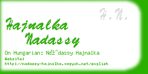 hajnalka nadassy business card